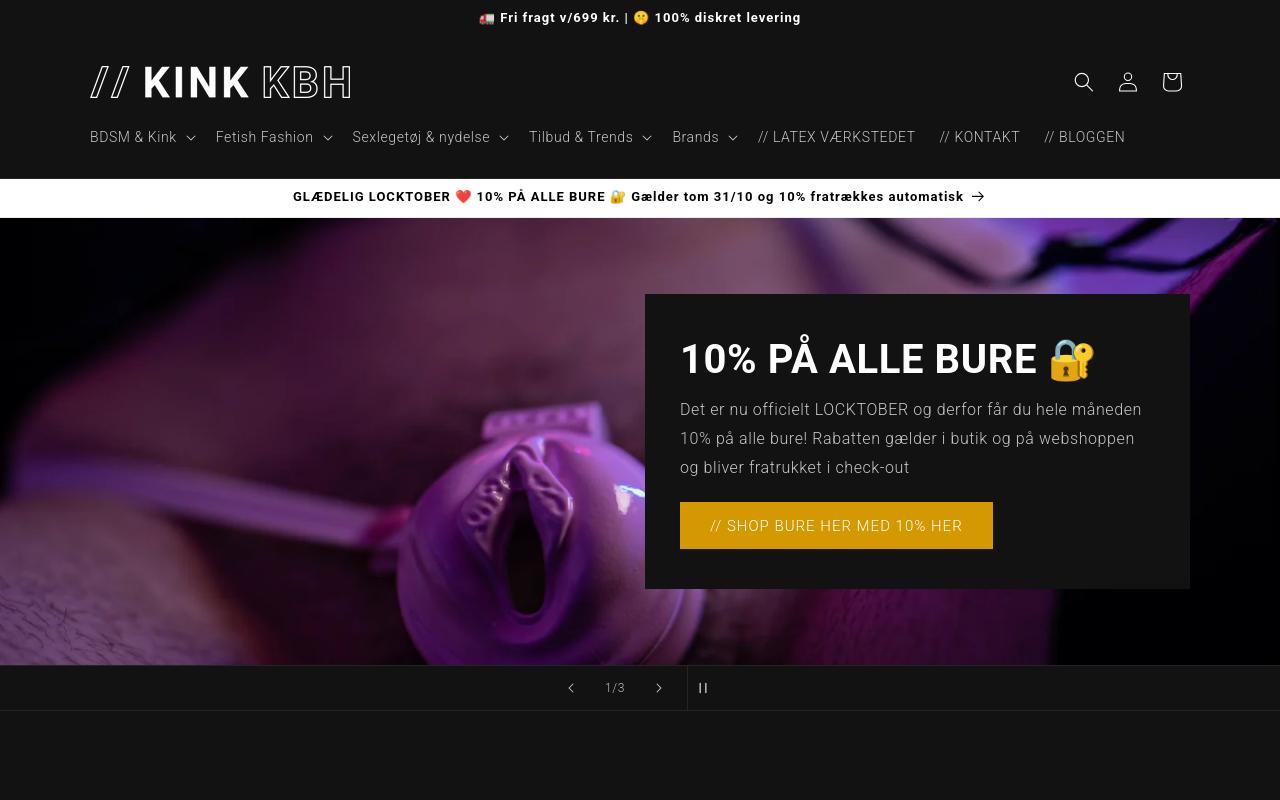 The front page of kinkkbh.dk