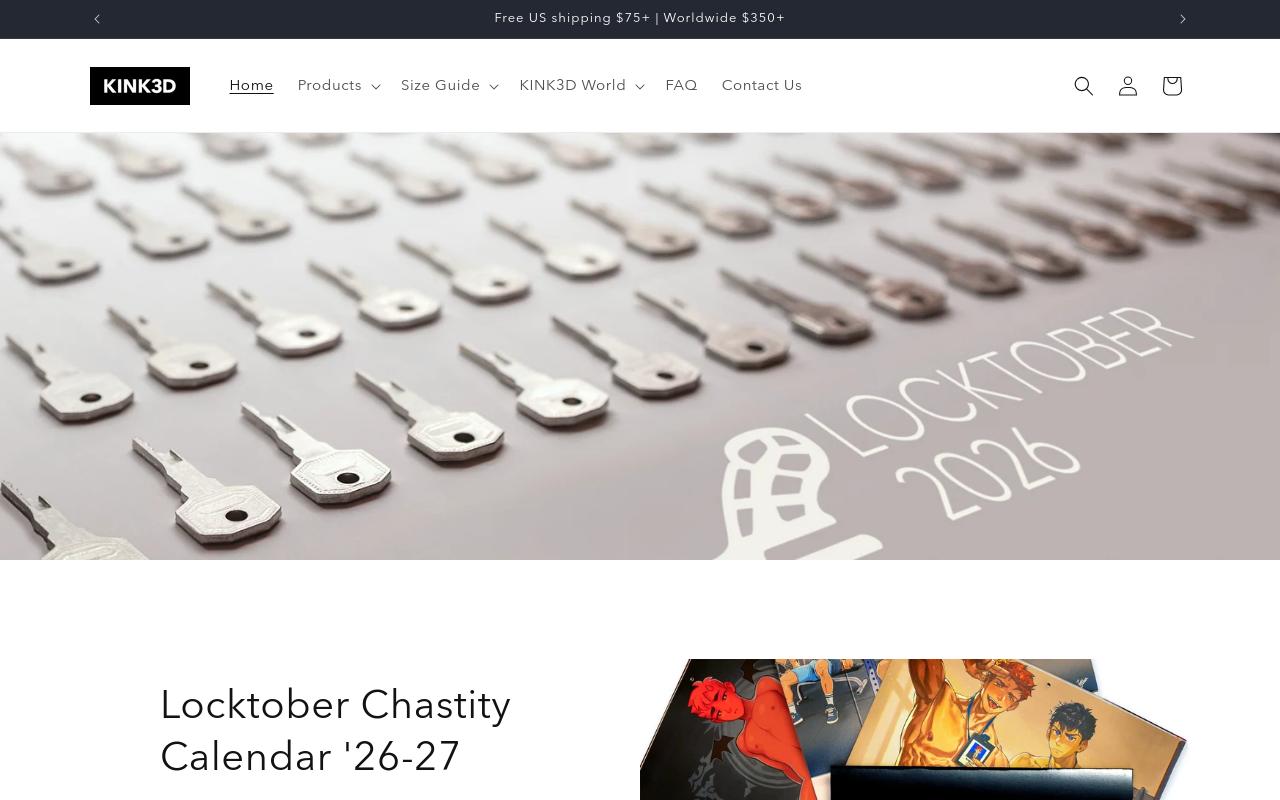The front page of kink3d.com