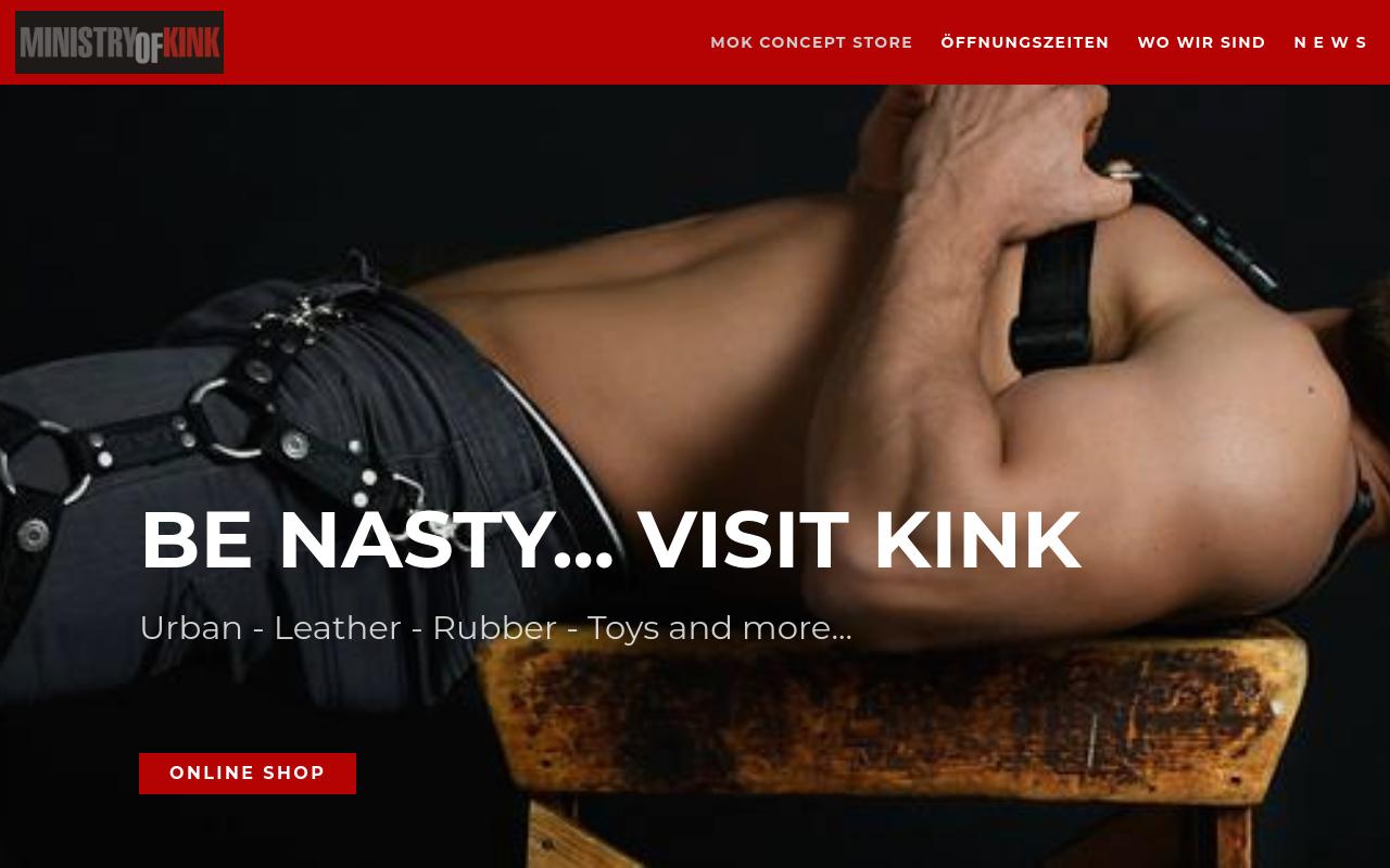 The front page of ministryofkink.ch